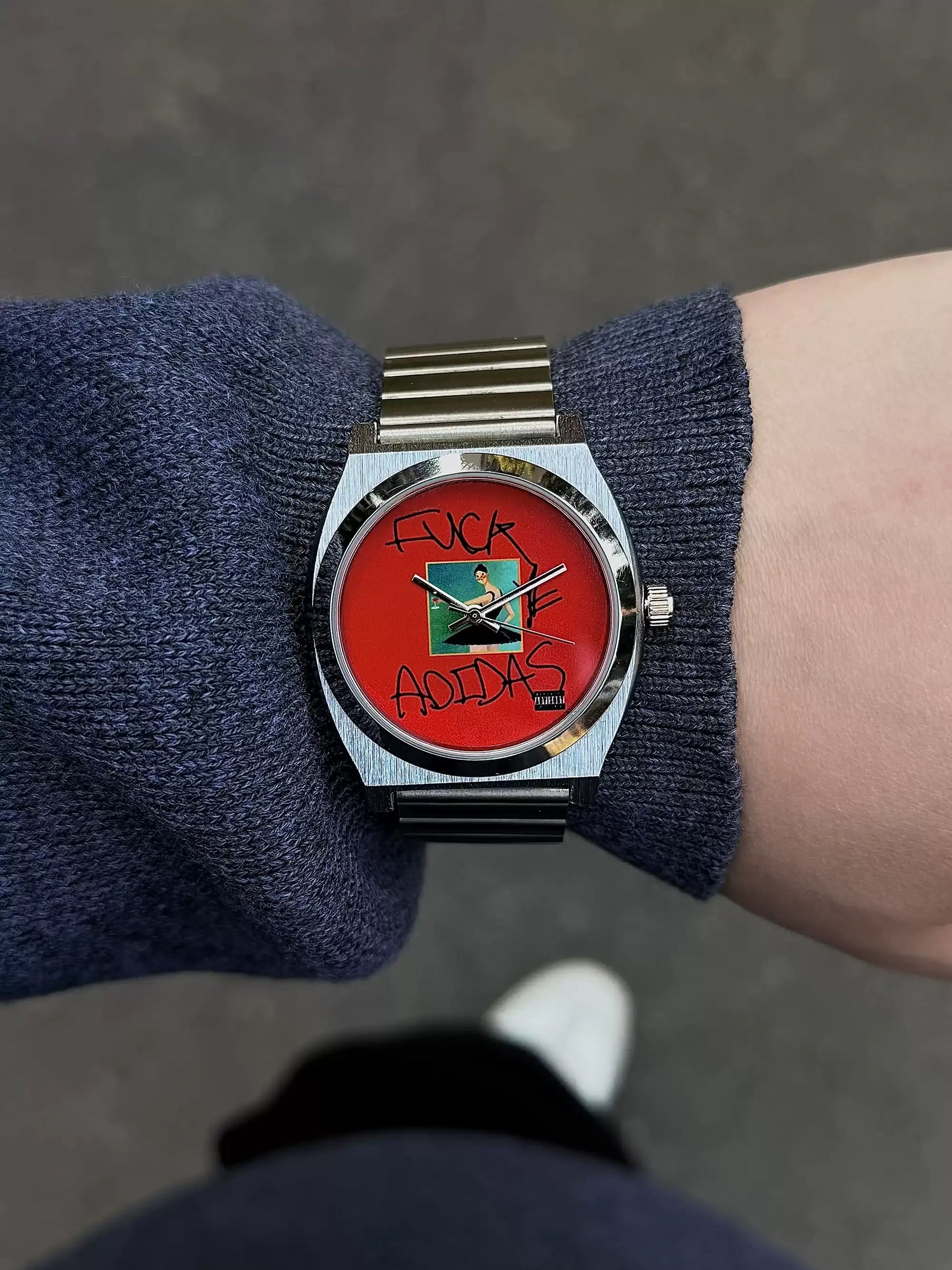 MBDTF "f*ck adidas" Album Inspired Retro Quartz Watch Dope Dial